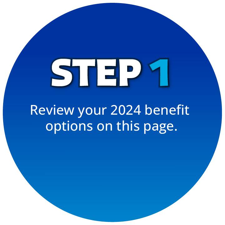 Step 1: Review your 2024 benefit options on this page.